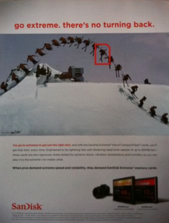 Sandisk advertisement in American Photo back cover