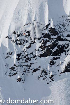 Richard Permin jumping for MSP in between Canada and Alaska